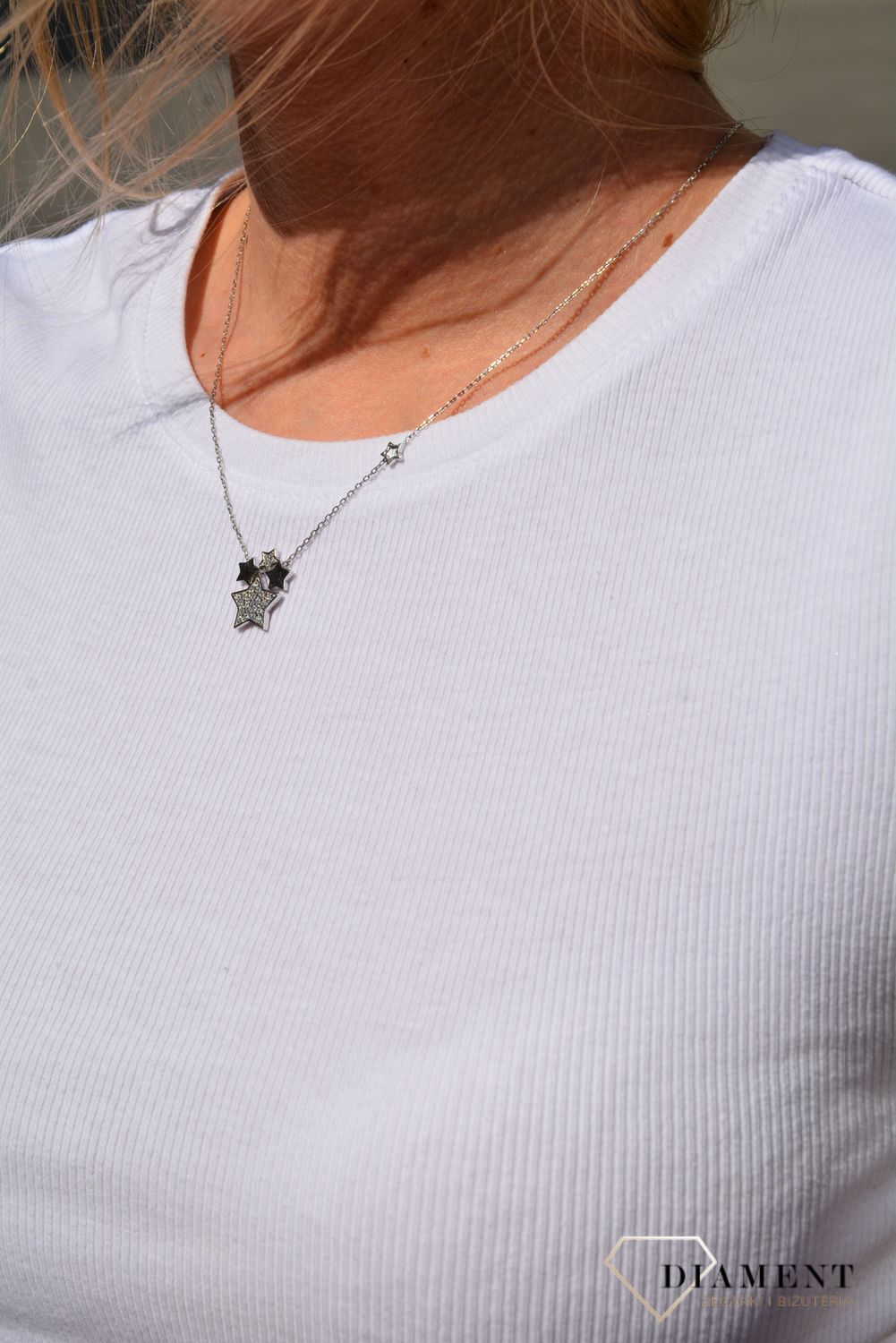 Naszyjnik srebrny cztery gwiazdeczki Dall'Acqua N BY 13 063.jpg